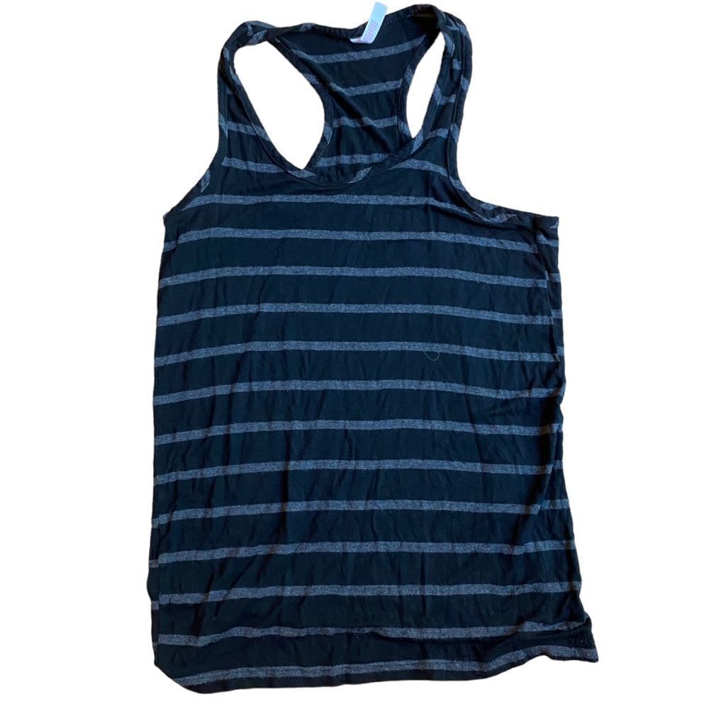 Sweet Heart Stripe Racerback Tee Shirt Sz M